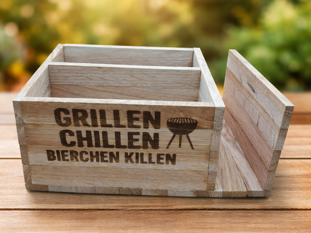 Grill Butler aus Holz – für Bier, Saucen und vielem anderen
